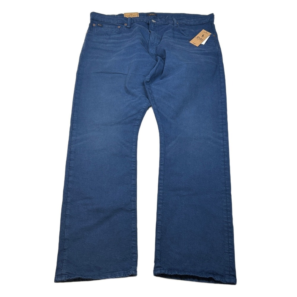 Polo Ralph Lauren Varick Slim Straight Jeans Mens 40x30 Light Navy Denim NEW